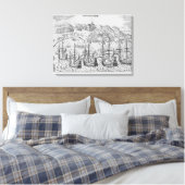 Acapulco', van Jean-Baptiste Labat's Nouveau Canvas Afdruk (Insitu (Slaapkamer))