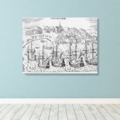 Acapulco', van Jean-Baptiste Labat's Nouveau Canvas Afdruk (Insitu (Houten vloer))