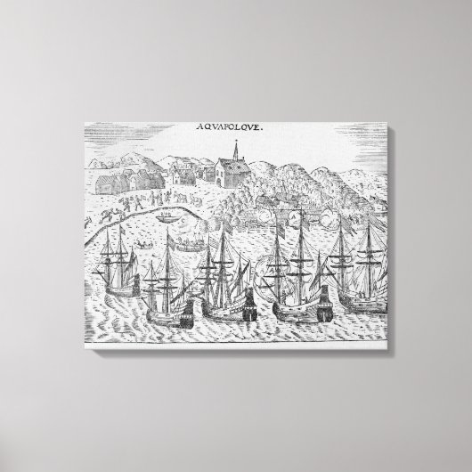 Acapulco', van Jean-Baptiste Labat's Nouveau Canvas Afdruk (Voorkant)