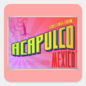 ACAPULCO VIERKANTE STICKER (Voorkant)