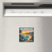Acapulco Vintage Reisposter Magneet (Insitu (Vaatwasser))