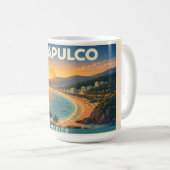 Acapulco Vintage Reisposter Mok (Voorkant rechts)