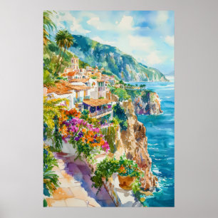 Acapulco Vintage Ski Nationaal Park Reisposter Poster