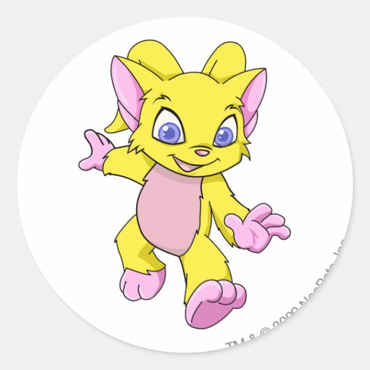 Acara Yellow Ronde Sticker (Voorkant)