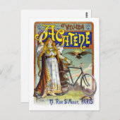 Acatène Velleda Franse Vintage Adverteren Poster Briefkaart (Voorkant / Achterkant)