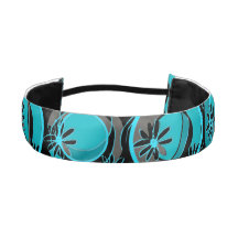 Accent Circles Achtergrond Bloemen Blauwgroen Zwar