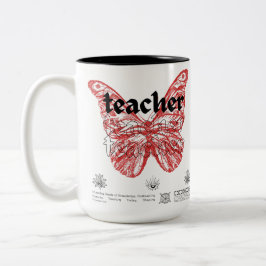  Accent Coffee Mug (15oz) Schoolteacher's Flig Tweekleurige Koffiemok