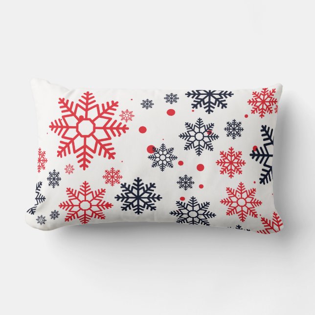 Accent kussen - Kerstsneeuwvlokken (Voorkant)