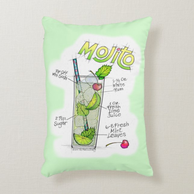 ACCENT KUSSENS - MOJITO RECEPT COCKTAIL KUNST (Voorkant(Verticaal))