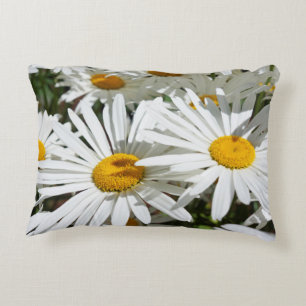 Accent kussens op maat Witte Madeliefjes Bloemen b