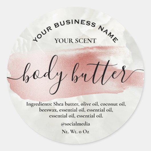 Accent Marmeren Body Butter Labels (Voorkant)