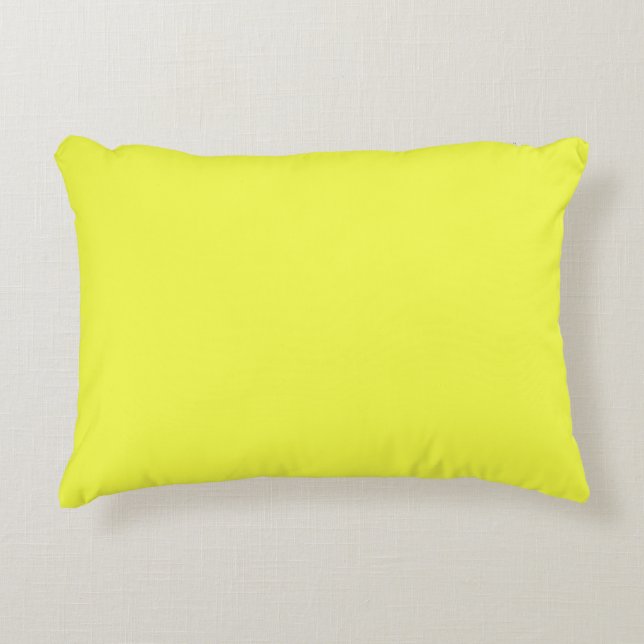 Accent Pillow 16 x 12 inch, Neon Yellow Accent Kussen (Voorkant)