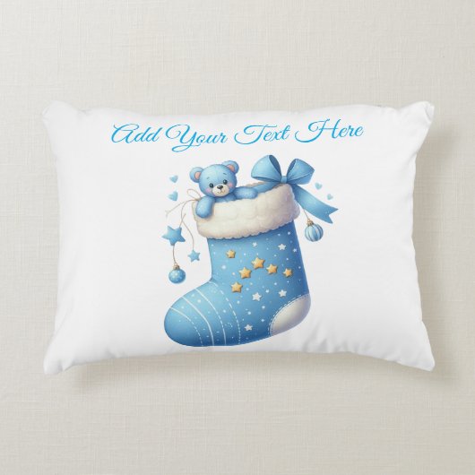 Accent Pillow- Baby/Kinder bewerkbare Xmas Pillow Kussen (Voorkant)