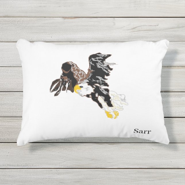 Accent Pillow: Bald Eagle Buitenkussen (Voorkant)