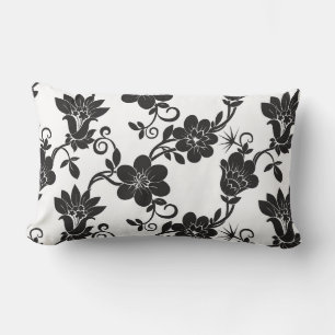 Accent Pillow-Black Flowers Kussen