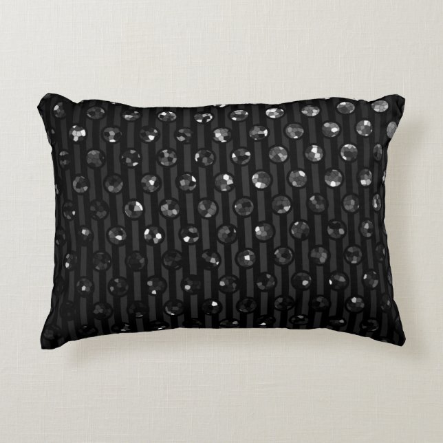Accent Pillow Black Sparkley Jewels Decoratief Kussen (Voorkant)