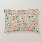 Accent Pillow Bunny en Fox Accent Kussen (Voorkant)