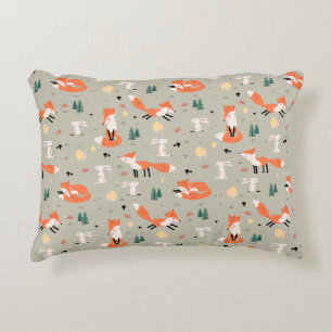 Accent Pillow Bunny en Fox Kussen