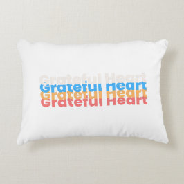 Accent Pillow Colorful Typography Greateful Heart Accent Kussen