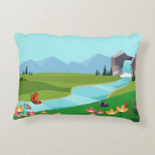 Accent Pillow Design op natuurlandschap Kussen (Achterkant)