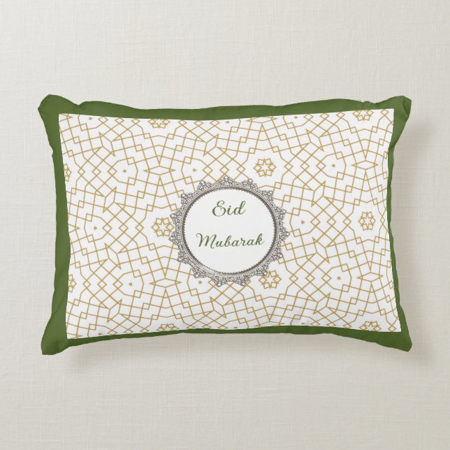 Accent Pillow-Eid Mubarak Accent Pillow Accent Kussen (Voorkant)