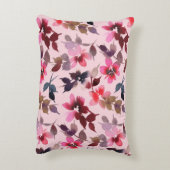 Accent Pillow - Floral Print op een roze achtergro Accent Kussen (Achterkant (Verticaal))