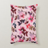 Accent Pillow - Floral Print op een roze achtergro Kussen (Voorkant(Verticaal))