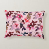 Accent Pillow - Floral Print op een roze achtergro Kussen (Achterkant)