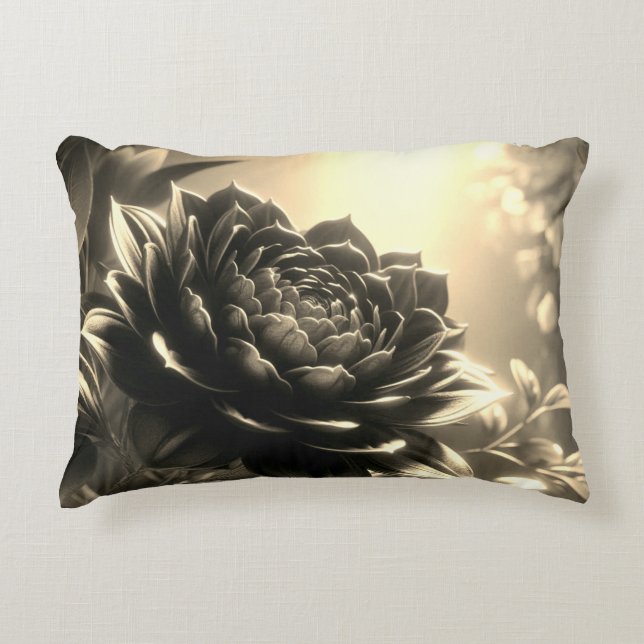 Accent Pillow Flower Black Accent Kussen (Voorkant)