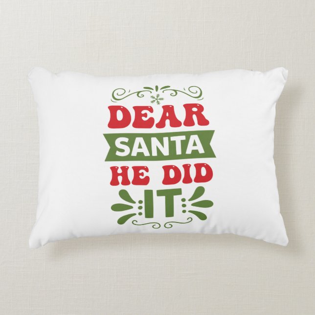 Accent Pillow-Funny Xmas Quote Accent Kussen (Voorkant)