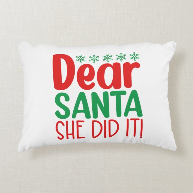 Accent Pillow-Funny Xmas Quote Kussen (Voorkant)