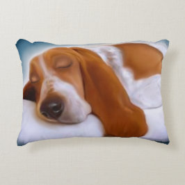 Accent Pillow Hondenliefhebber met dubbele Basset  Kussen