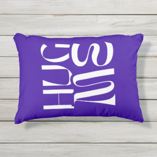 Accent Pillow HUG ME Paarse & wit Buitenkussen