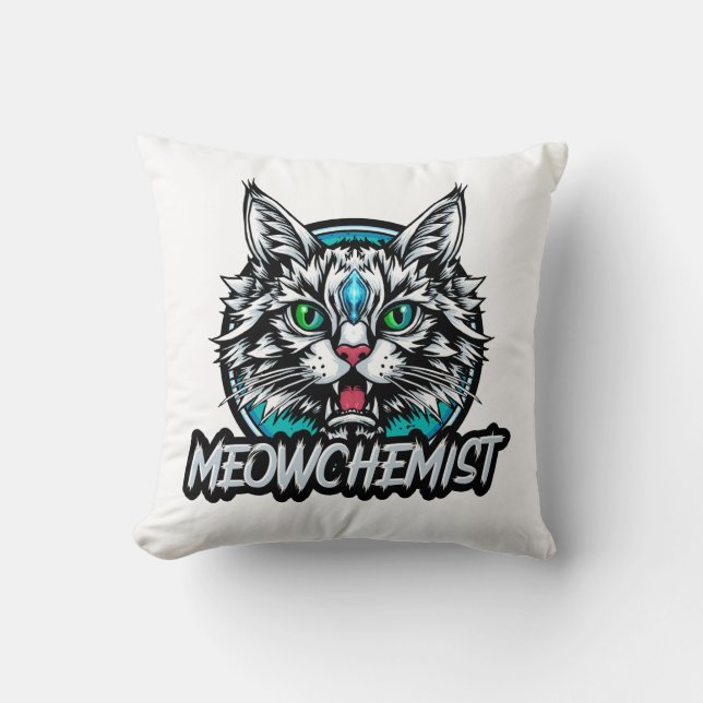 Accent Pillow (MEOWCHEMIST dubbelzijdig) Kussen (Voorkant)