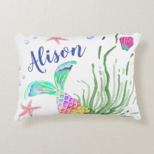 Accent Pillow Mermaid Custom Name