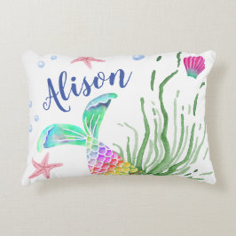 Accent Pillow Mermaid Custom Name Kussen