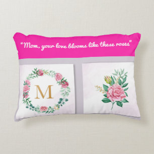 Accent Pillow-Mom Monogram Accent Pillow Kussen