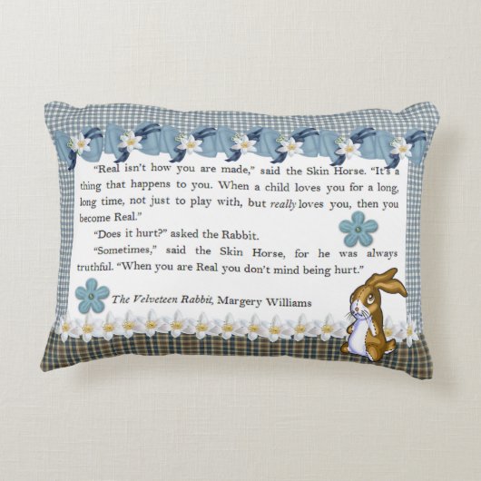 Accent Pillow "The Velveteen Rabbit" Decoratief Kussen (Achterkant)