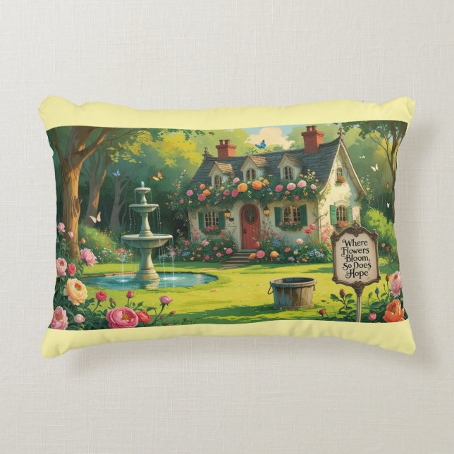 Accent Pillow-Where Flowers Bloom, So Does Hope |  Kussen (Voorkant)