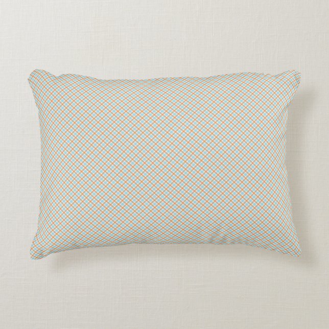 Accent pillow with a subtle, colorful geometric  accent kussen (Voorkant)