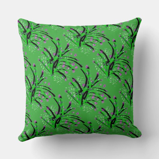 Accent struik decoratief groen kussen (Achterkant)