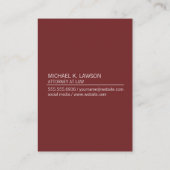 Accent van bedrijf/lijn (diep rood) visitekaartje (Achterkant)