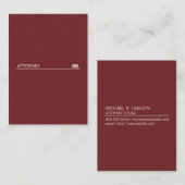 Accent van bedrijf/lijn (diep rood) visitekaartje (Voorkant / Achterkant)