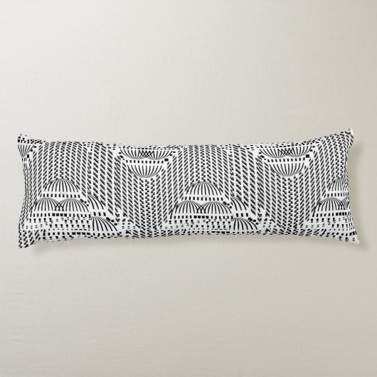 ACCENT ZWART EN WITTE KOEPELS LICHAAMSKUSSEN (Achterkant)