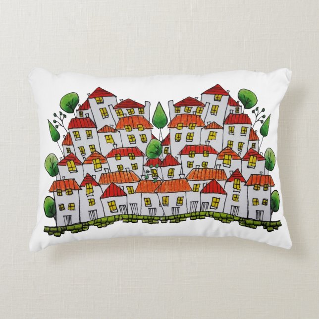 Accentkussen (Doodle - handgetekend) Accent Kussen (Voorkant)