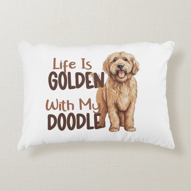 Accentkussen Goldendoodle Accent Kussen (Voorkant)