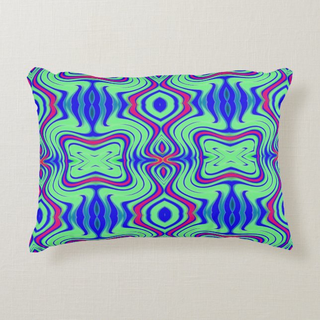 Accentkussen, Multicolour trendy patroon Accent P Kussen (Voorkant)