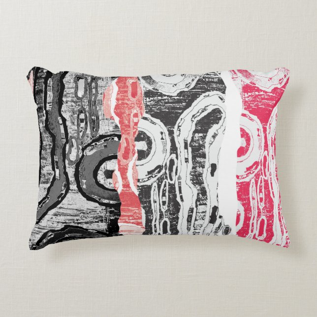 Accentkussen – Wrijvingslanden Abstract ontwerp Accent Kussen (Voorkant)