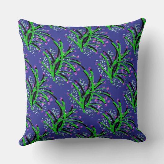 Accentstruik decoratief diepblauw kussen (Achterkant)