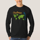 Accept a Travelling Challenge with a World Map T-shirt (Voorkant)